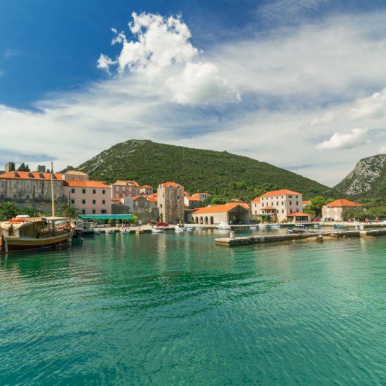 Beautiful panorama of the Mali Ston Town