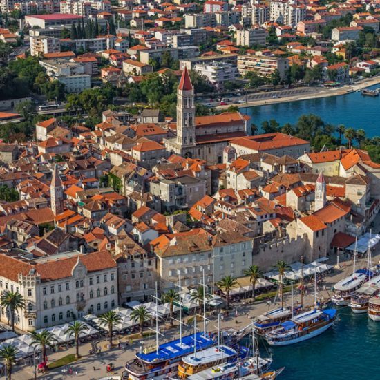 trogir old town panorama